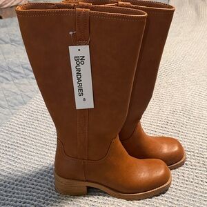 No Boundaries Women's Brown Heeled Boots